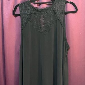 Torrid Elegant Black Lace Detail Tunic